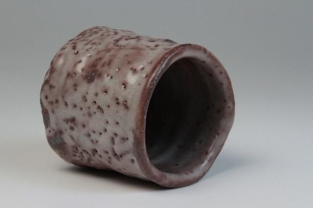 鈴木 都 「 紫志野湯呑 」 茶器 煎茶 - レトロ ＆アート空間 「 古美術