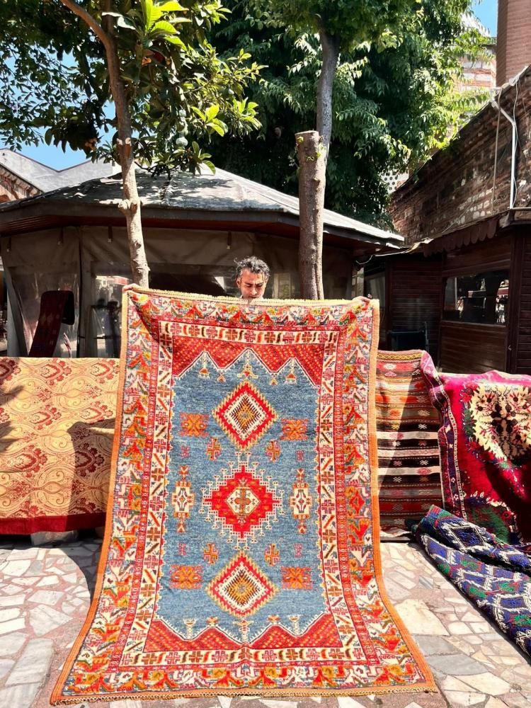 セミアンティーク絨毯/トルコ・クルシェヒル/約237×152cm - 手織り絨毯