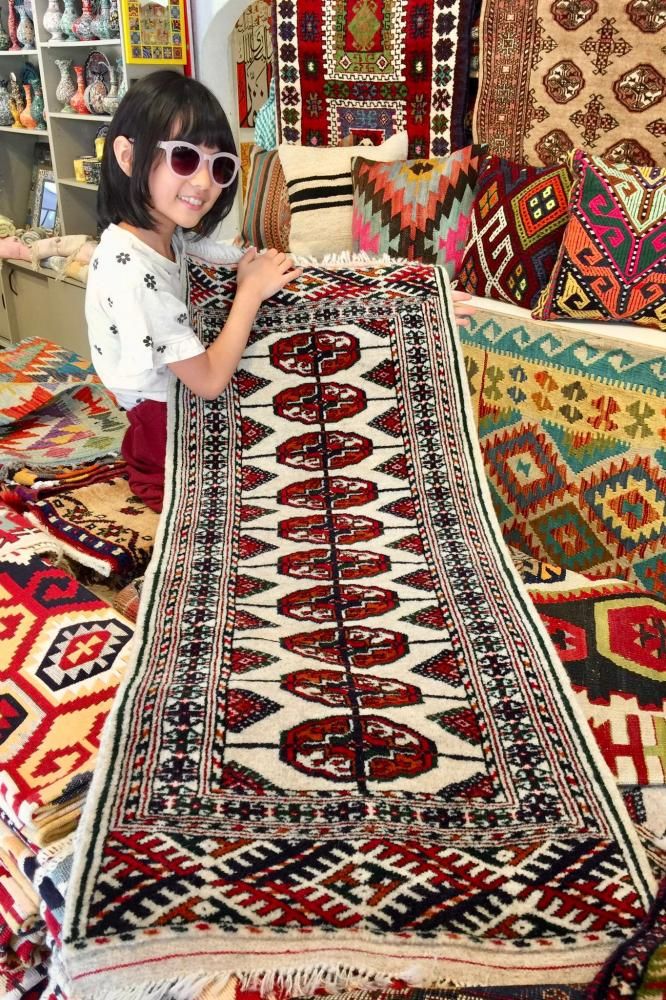 rubi _p】ペルシャ絨毯 トルクメン ラグ イラン 手織り（2） rubi _p