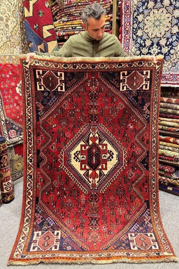 オールド絨毯/イラン・シラーズ/トライバルラグ約172×116cm - 手織り