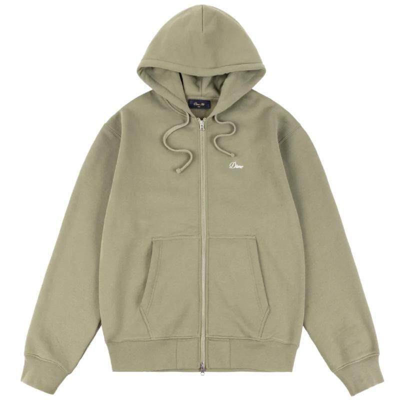 Dime Cursive Zip Hoodie | アーミーグリーン - HORRIBLE'S PROJECT