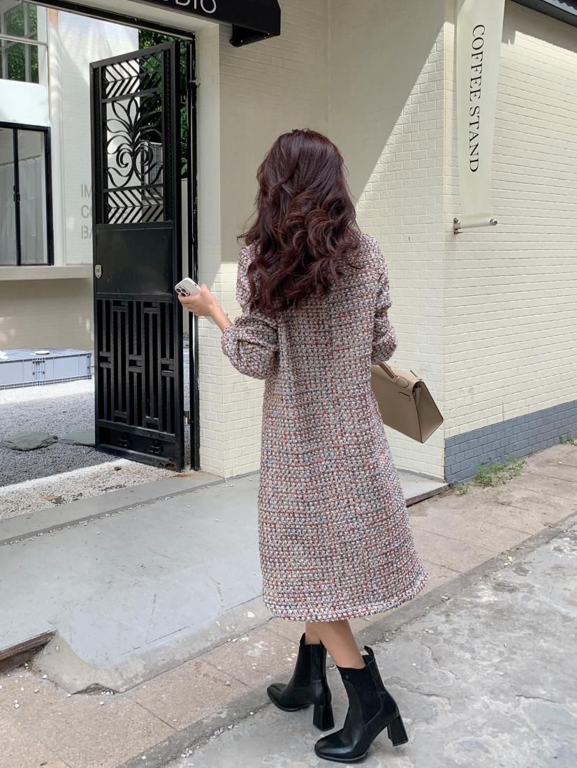 40% OFF】V NECK TWEED DRESS - BIRTHDAY BASH