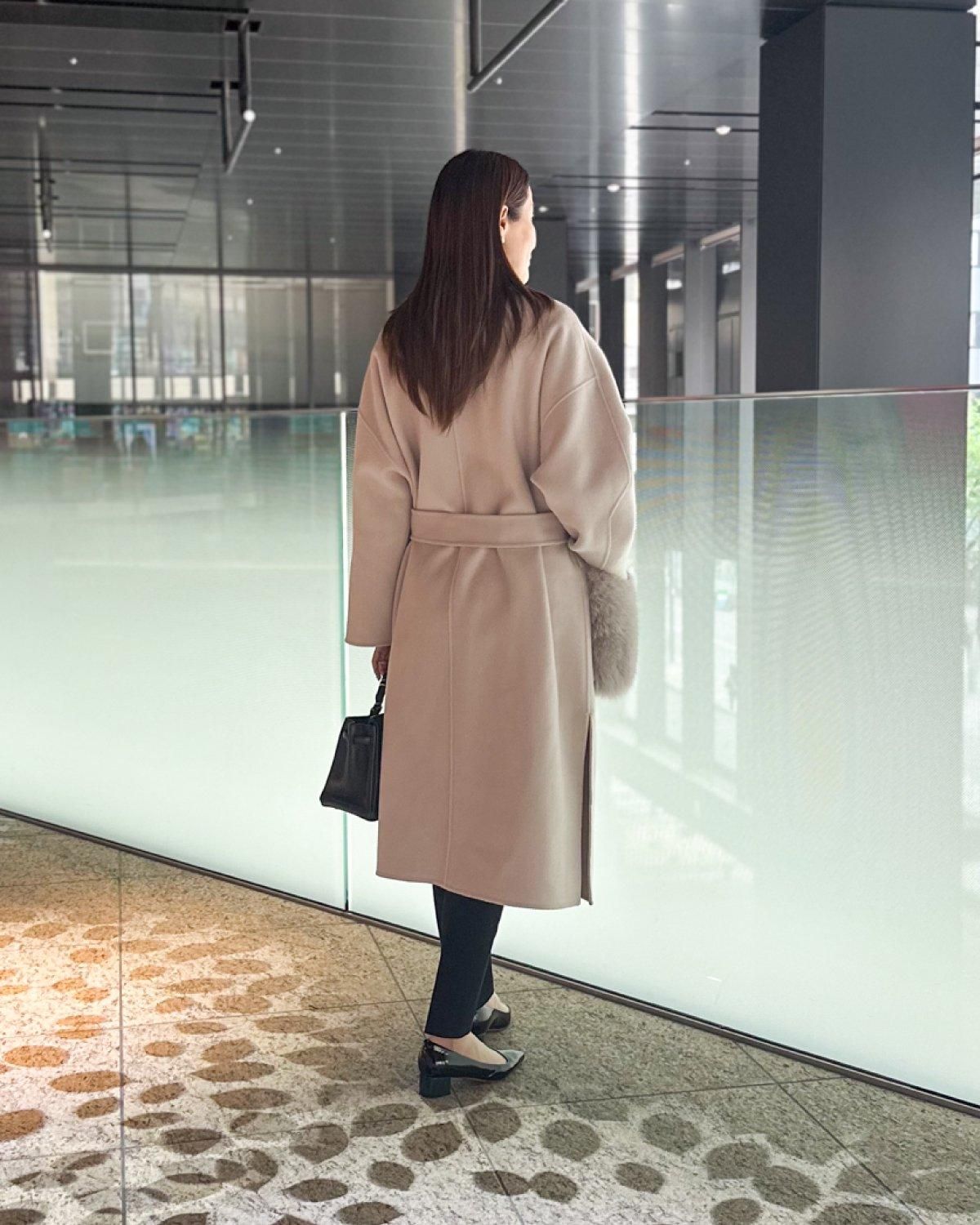 即納＋受注】ウールダブルフェイスFOXロングポケットコート