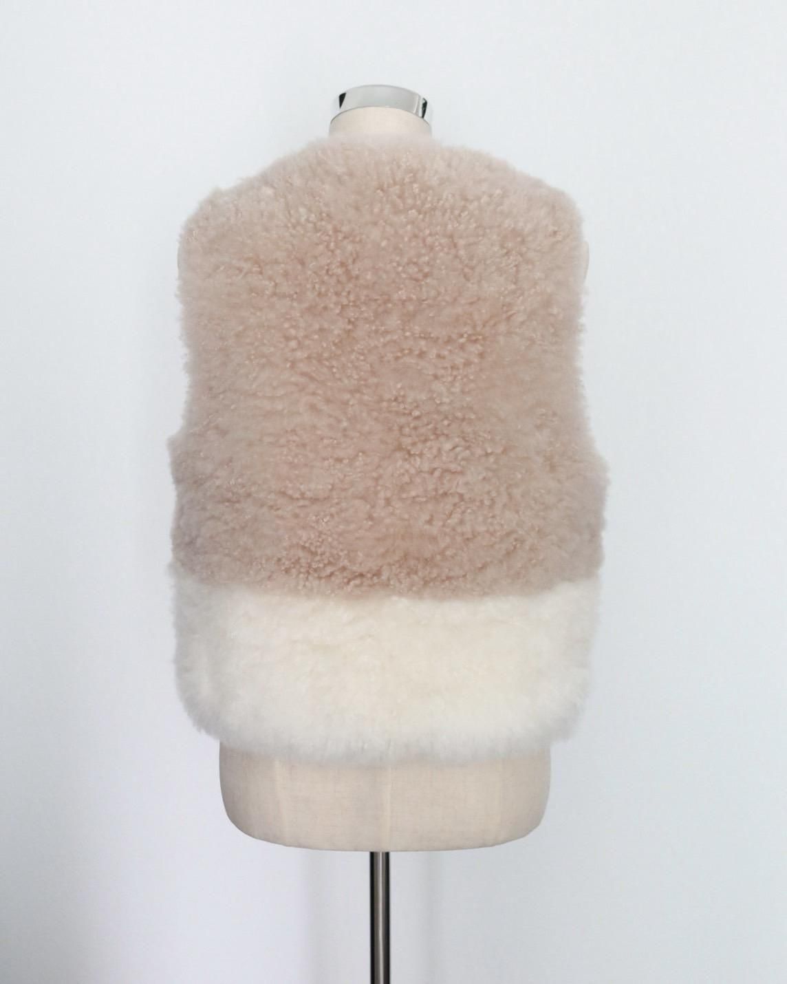 受注商品】3wayカシミヤファーベスト