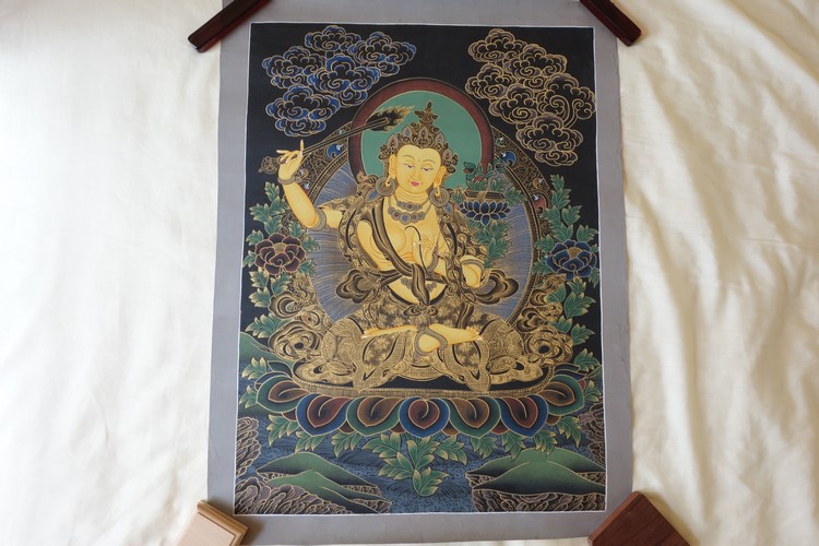 仏画（タンカ） 文殊菩薩｜大阪の仏画通販・販売｜多羅堂