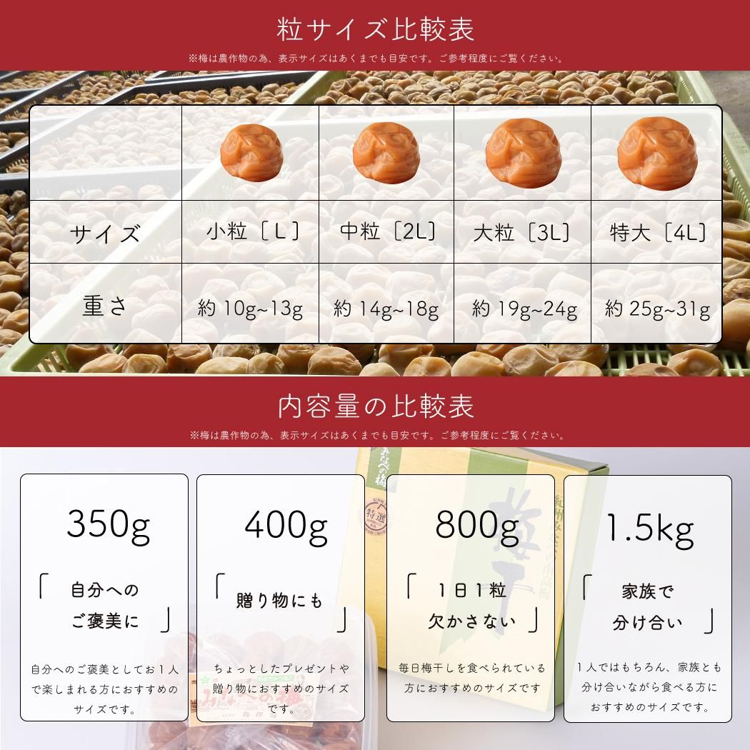 A-1]あまちゃづる入 みなべの梅 400g～500g - プラムレディ - 紀州産南