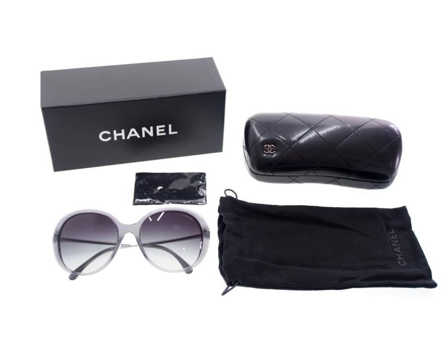 Used 極上品】シャネル CHANEL サングラス 眼鏡 シルバーテンプル