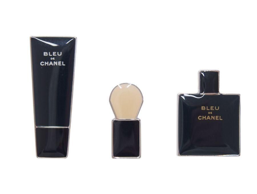 シャネル ノベルティ ピンバッジ ブローチ 3個セット BLEU DE CHANEL