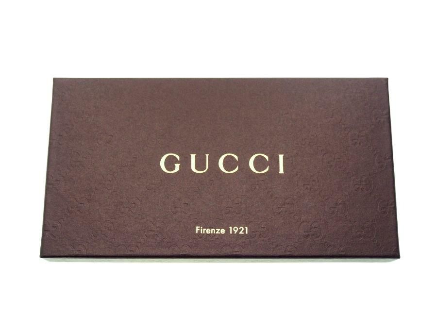 グッチ 空箱 ラッピング包装 フタミ式 ボックス GG柄 ブラウン 薄葉紙