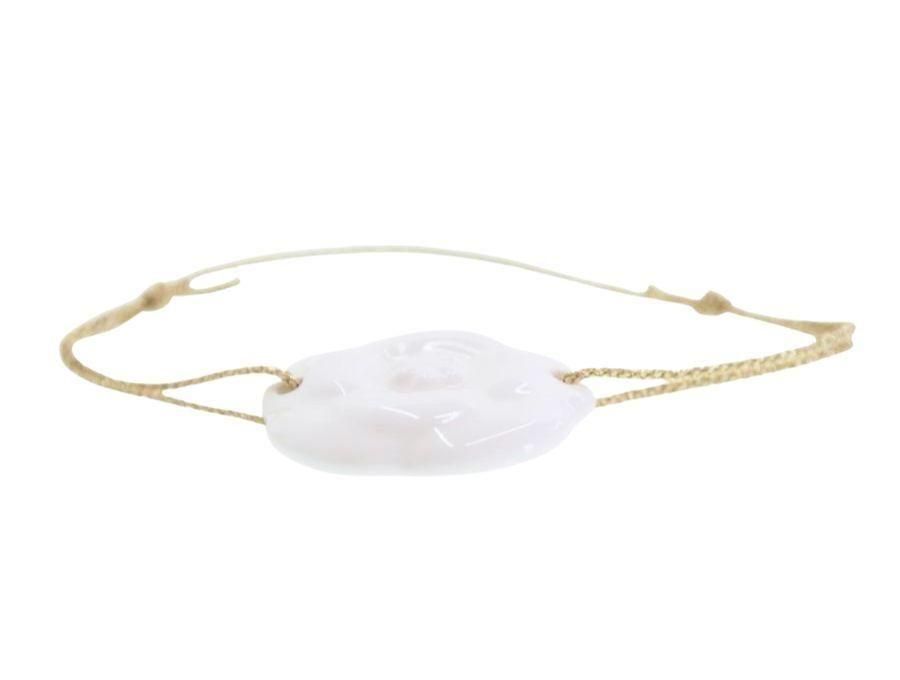 シャネル ノベルティ ブレスレット ホワイトカメリア 陶器