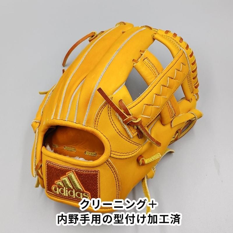 クリーニング済み 】 アディダス 軟式グローブ / 内野手用 型付け済み