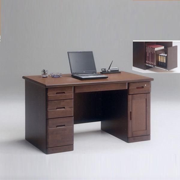 両袖デスク デスク 135 高級机 無垢 両袖 国産 書斎デスク 無垢材