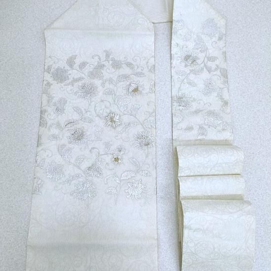 貴久樹 名古屋帯 刺繍 フォーシーズン スーパーライト 手摺り 金銀箔