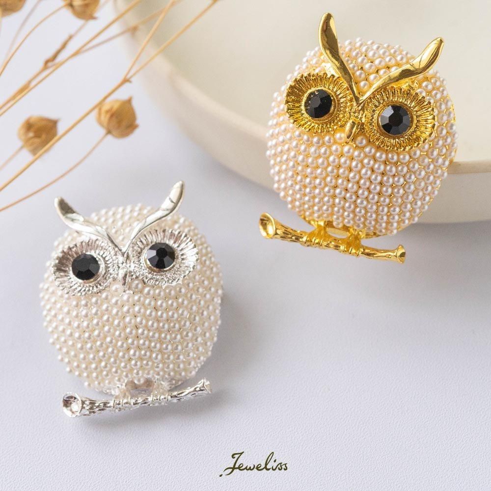 Jeweliss ブローチ パール ふくろう ラプタレル Raptarel フクロウ 梟