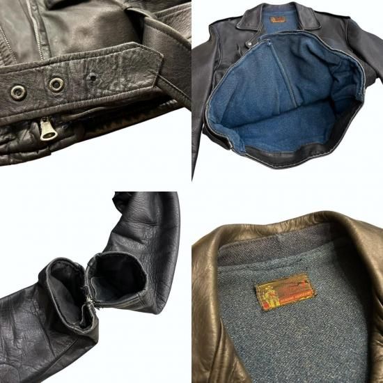 special! 1950s Kit Karson horsehide leather riders jacket BLACK