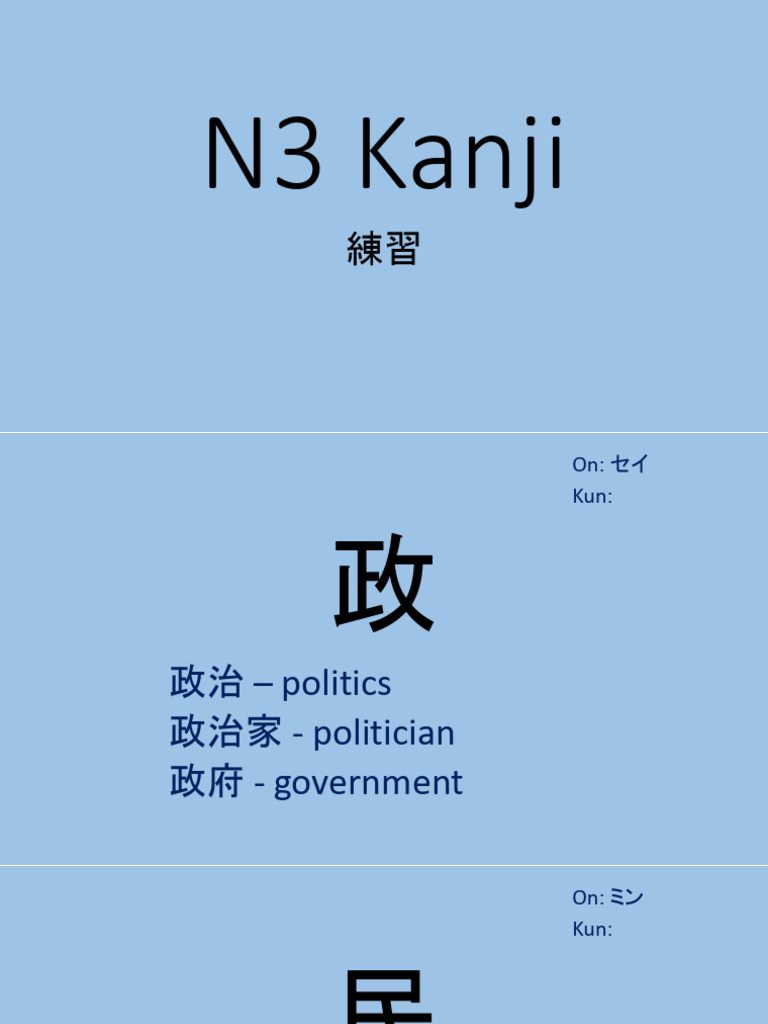 語学・辞書・学習参考書 Japanese Kanji Flashcards 3 JLPT N1 語学
