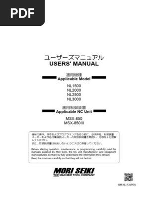 Mori Seiki para Maual | PDF