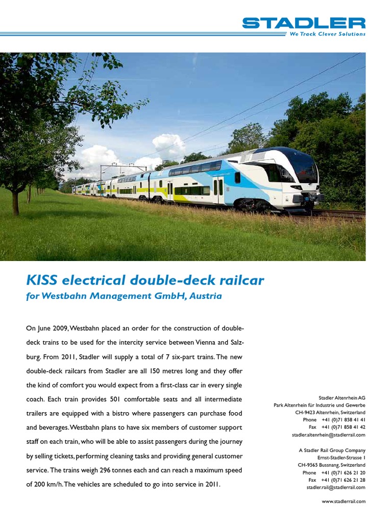 Stadler Kiss Dowbz0110e | PDF | Train | Rolling Stock