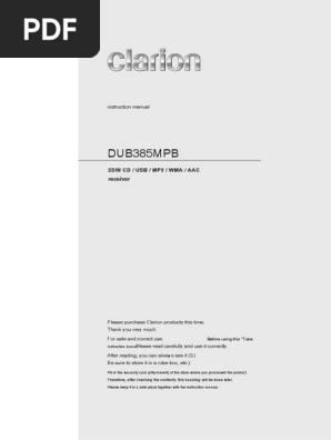 DUB385MPB: Instruction Manual | PDF | I Pod | Compact Disc