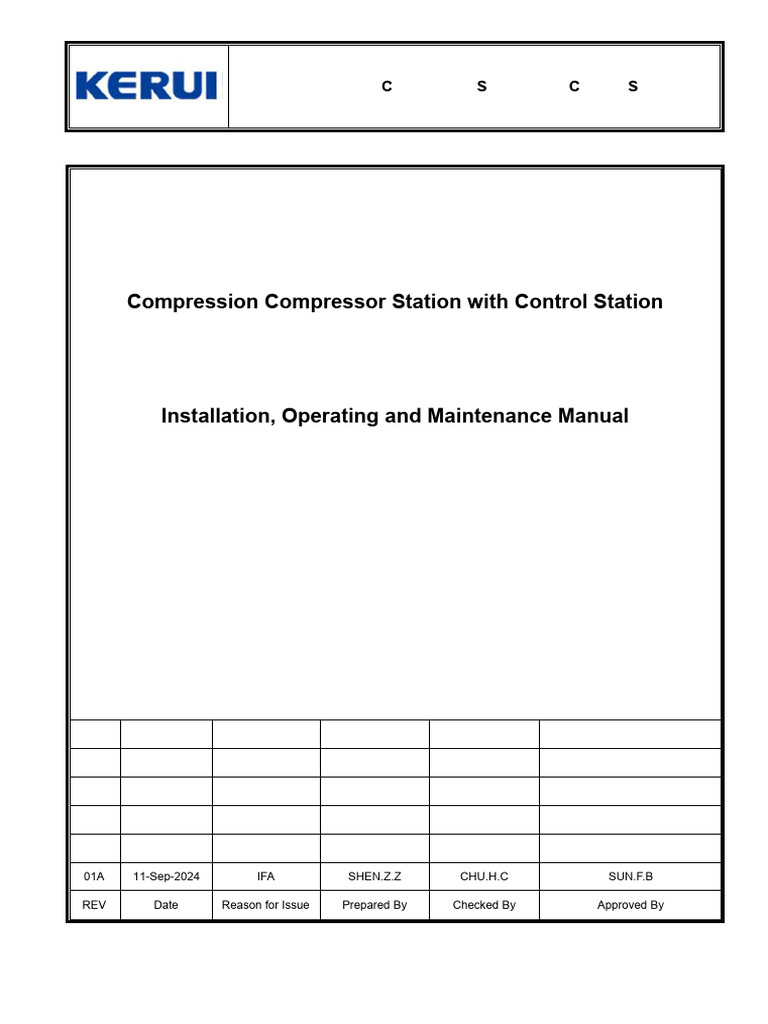 BYS24007-JX-008 Installation, Operating and Maintenance Manual A01