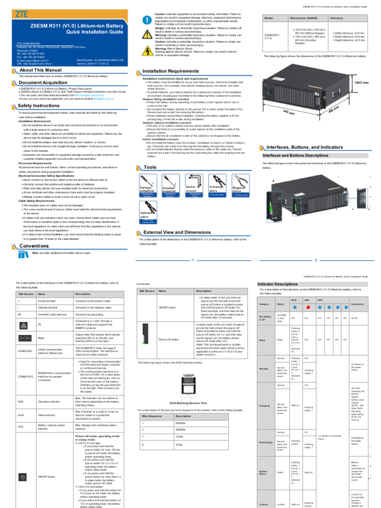 SJ-20230222194447-002-ZXESM R311 (V1.0) Lithium-Ion Battery Quick