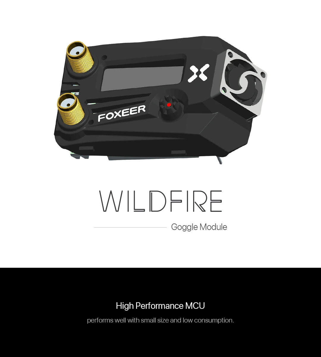 Foxeer Wildfire 5.8GHz Diversity FPV Goggle Receiver Module - Black
