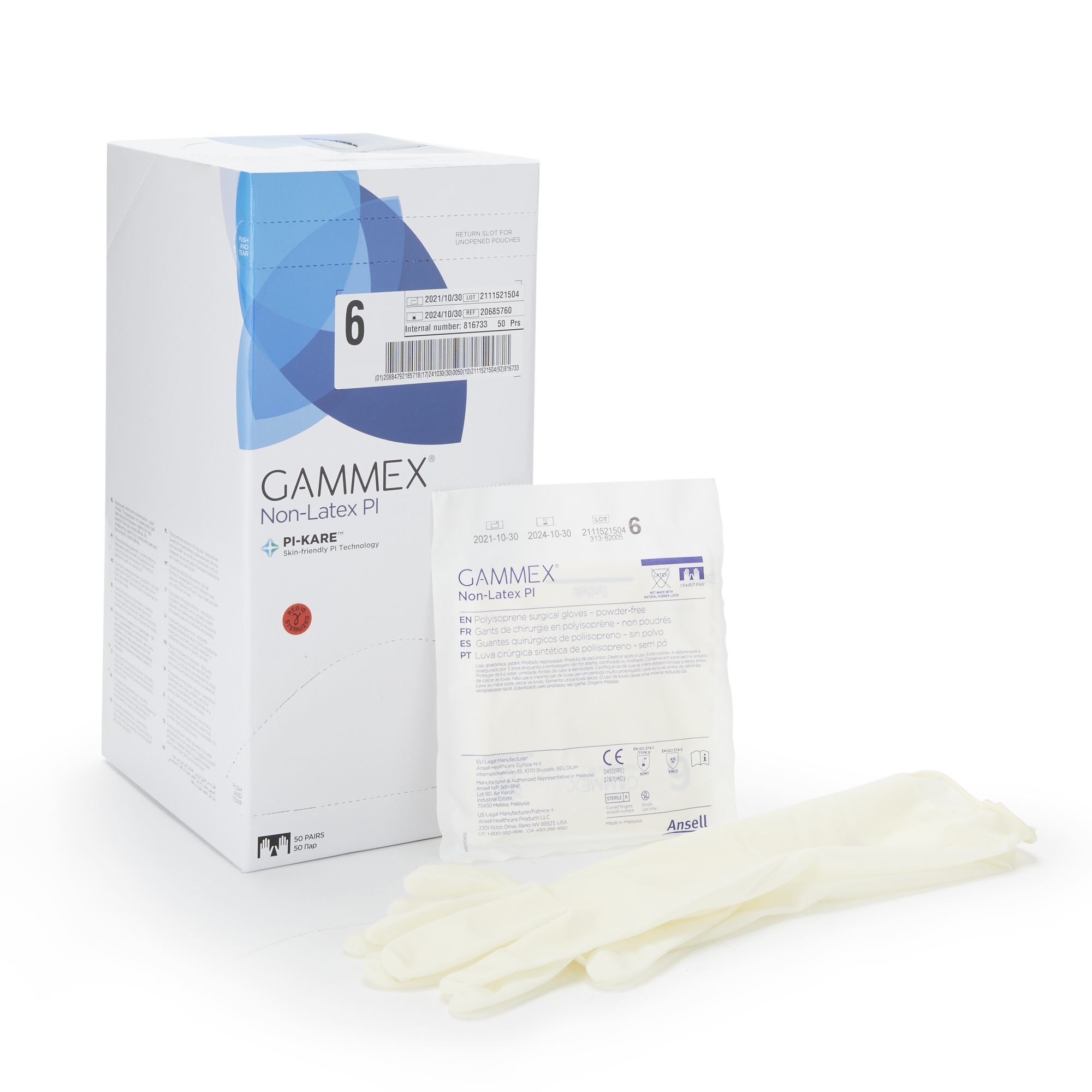 Surgical Glove GAMMEX® Non-Latex PI Size 6 - McKesson