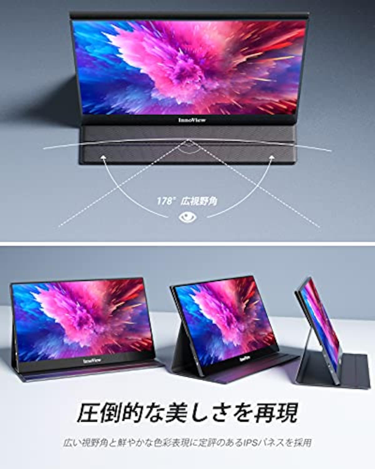 InnoViewのモバイルモニター InnoView モバイルディスプレイ非光沢 FHD