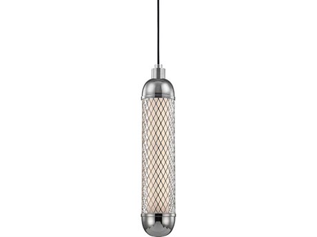 Hudson Valley Hayes 1-Light Polished Nickel Glass LED Cylinder