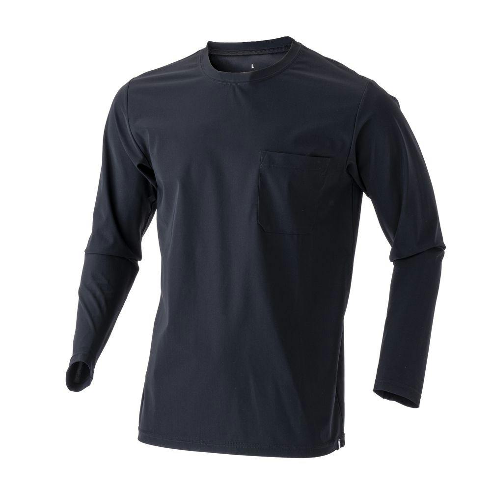 カインズ 2WAYストレッチ Tシャツ 長袖 ブラック L | 作業着・作業服