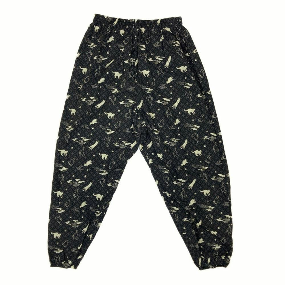 作業時でも普段でも着やすいもんぺ M ソウネコ ブラック | 作業着