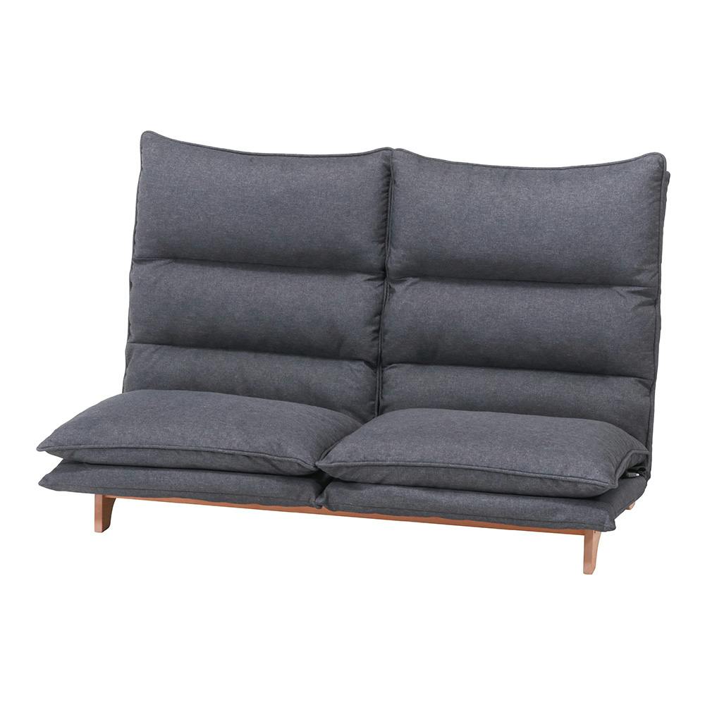 ダブルクッション座椅子 フィット 2P ダークグレー【別送品】 | 座椅子