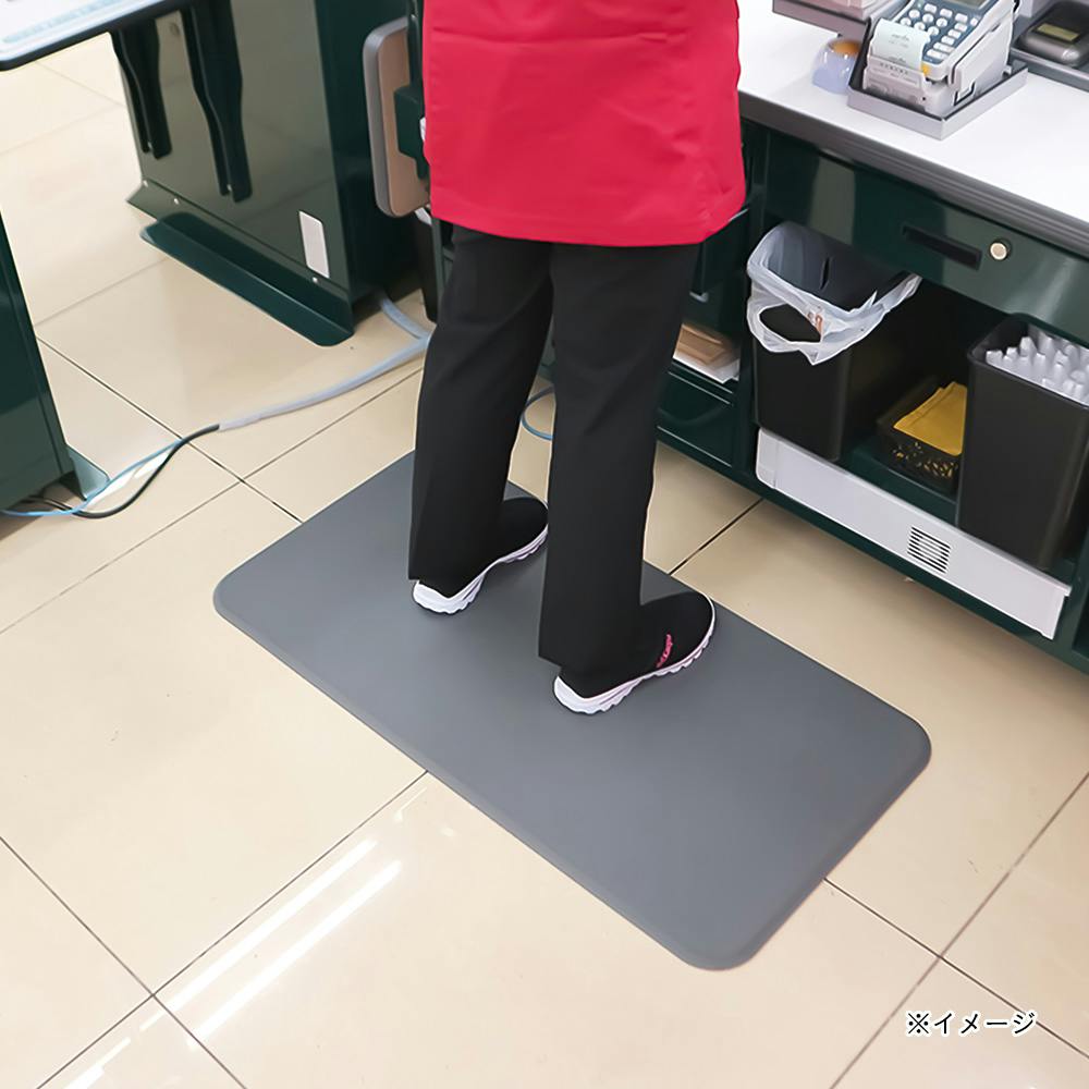 足腰マットラウンドコーナータイプ グレー 450×500 | 家財保護用品