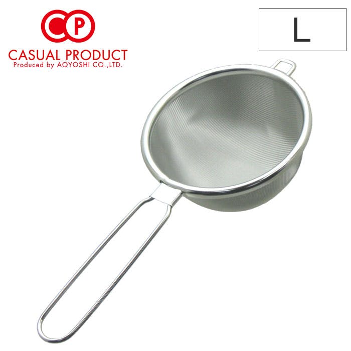 CASUAL PRODUCT 18-8ステンレス ハイテックストレーナー L たたみ織り