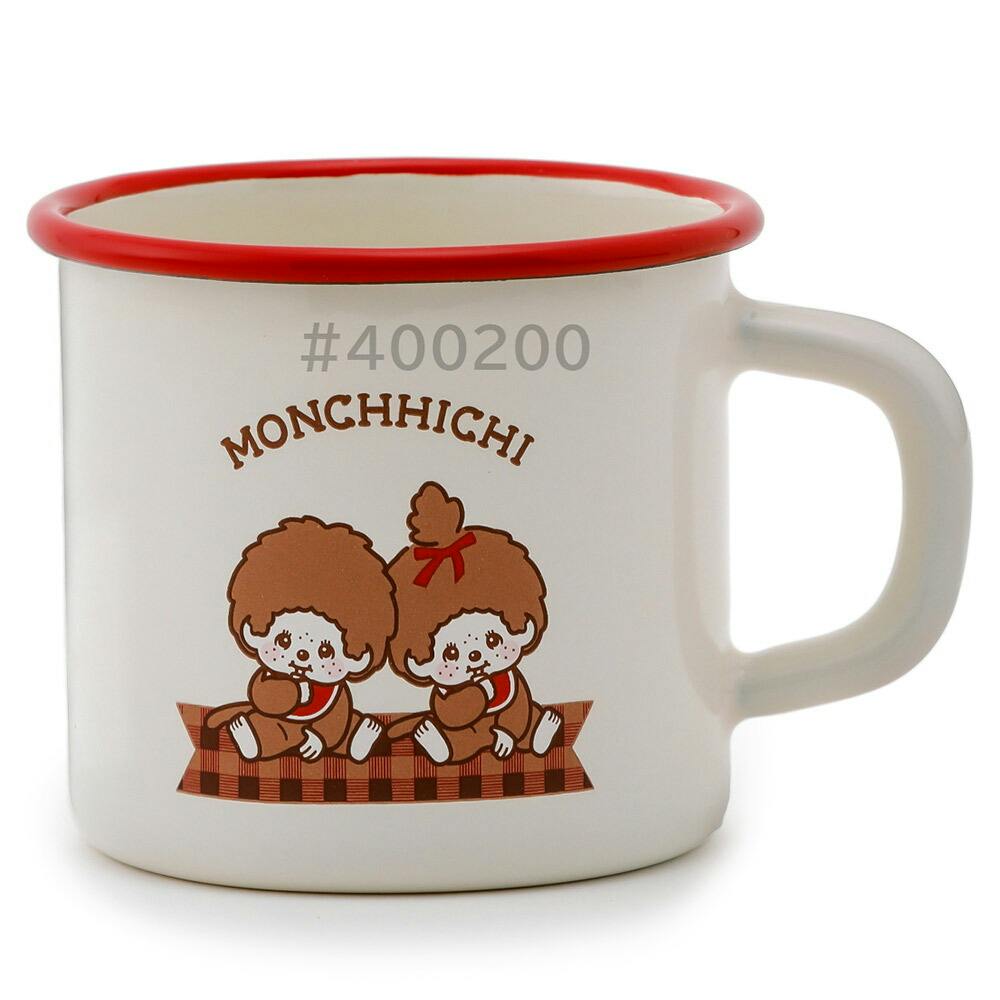 モンチッチ チェック 7cm ホーロー マグ 富士ホーロー MNC-7MG