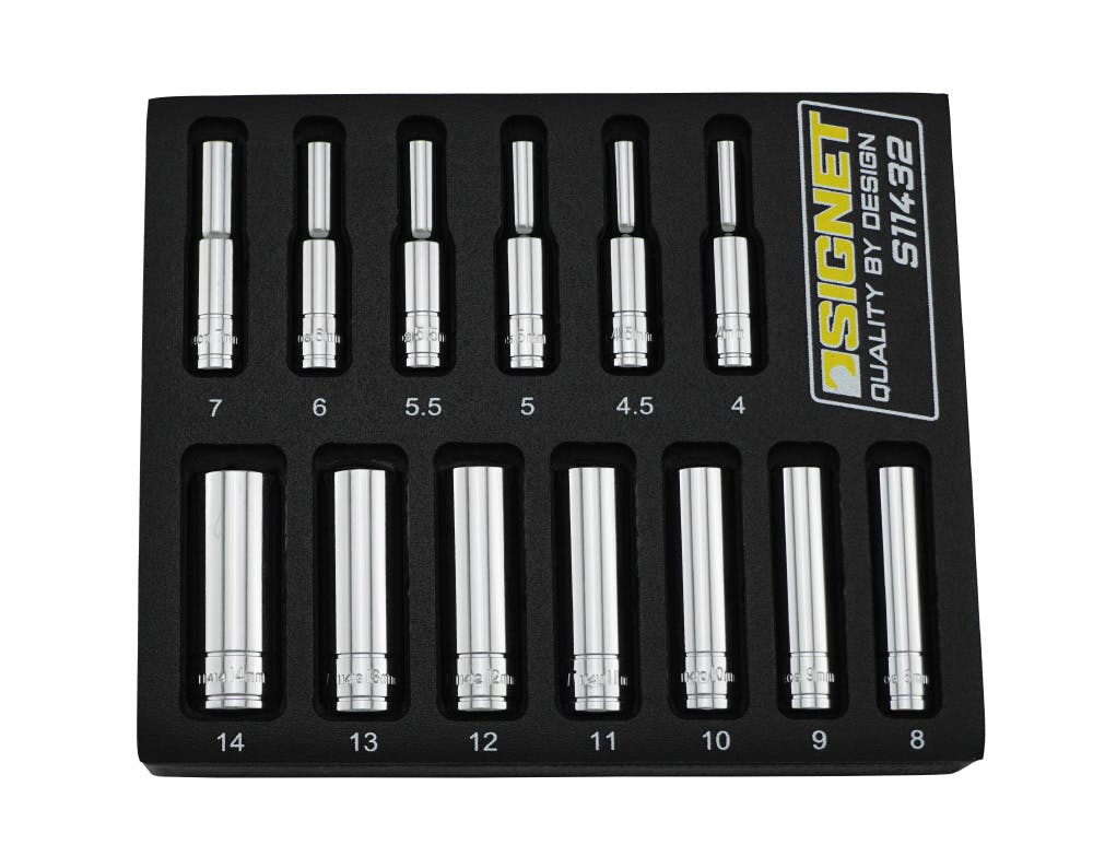 シグネット 1/4DR 13PC ディープソケット セットDESIGNトレー 11432