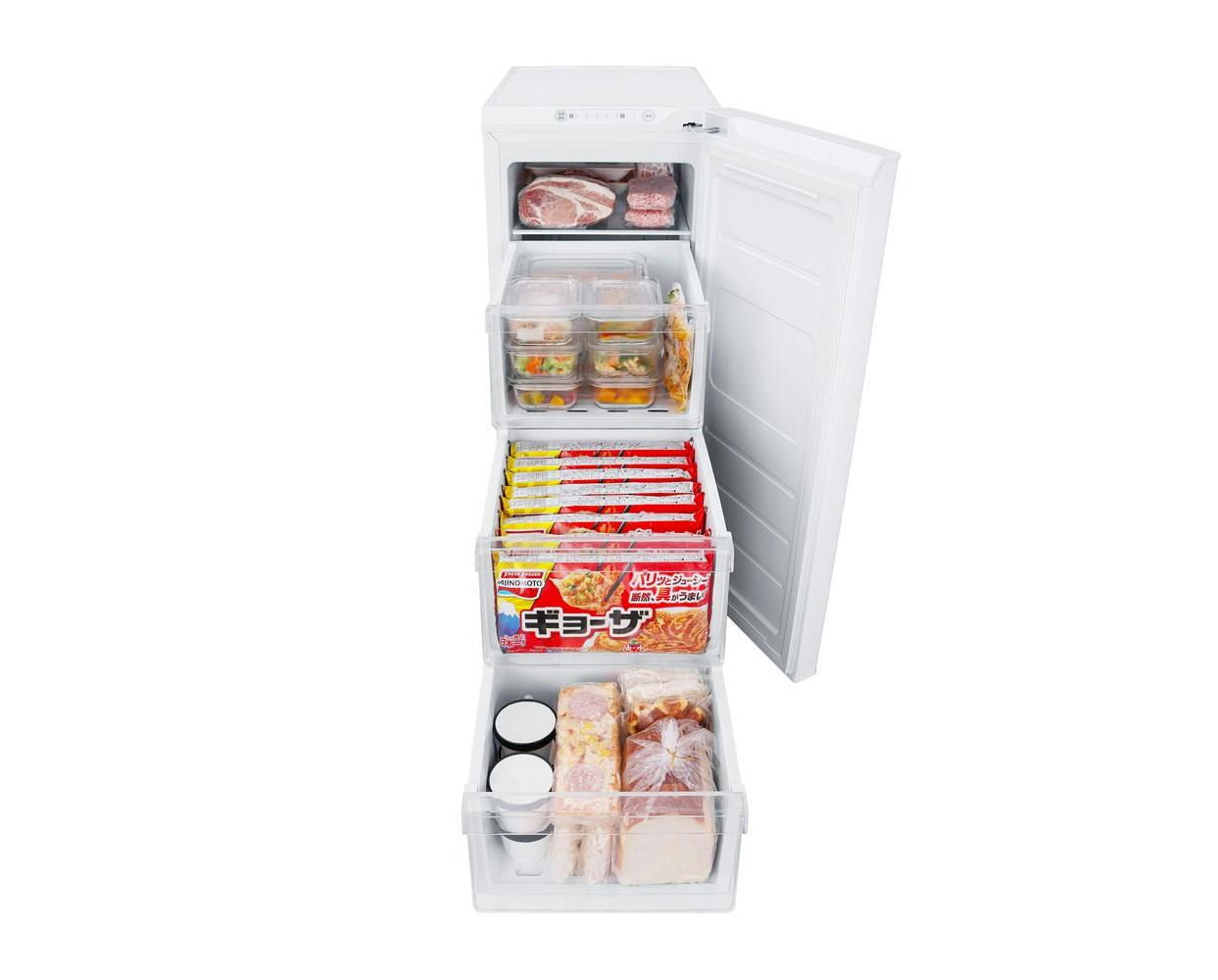 アイリスオーヤマ スリム冷凍庫 64L ホワイト スキマックス 薄壁