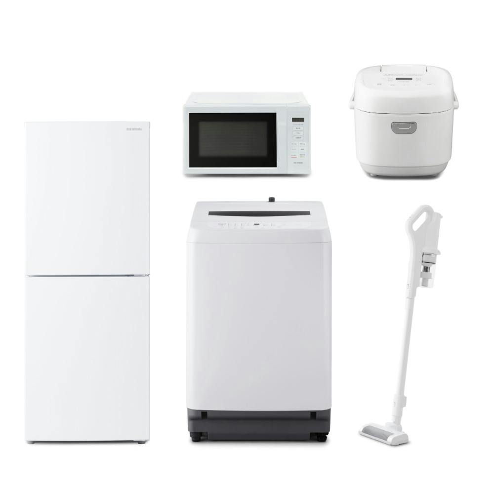 アイリスオーヤマ 【冷蔵庫・洗濯機 開梱設置】家電5点セット(冷凍
