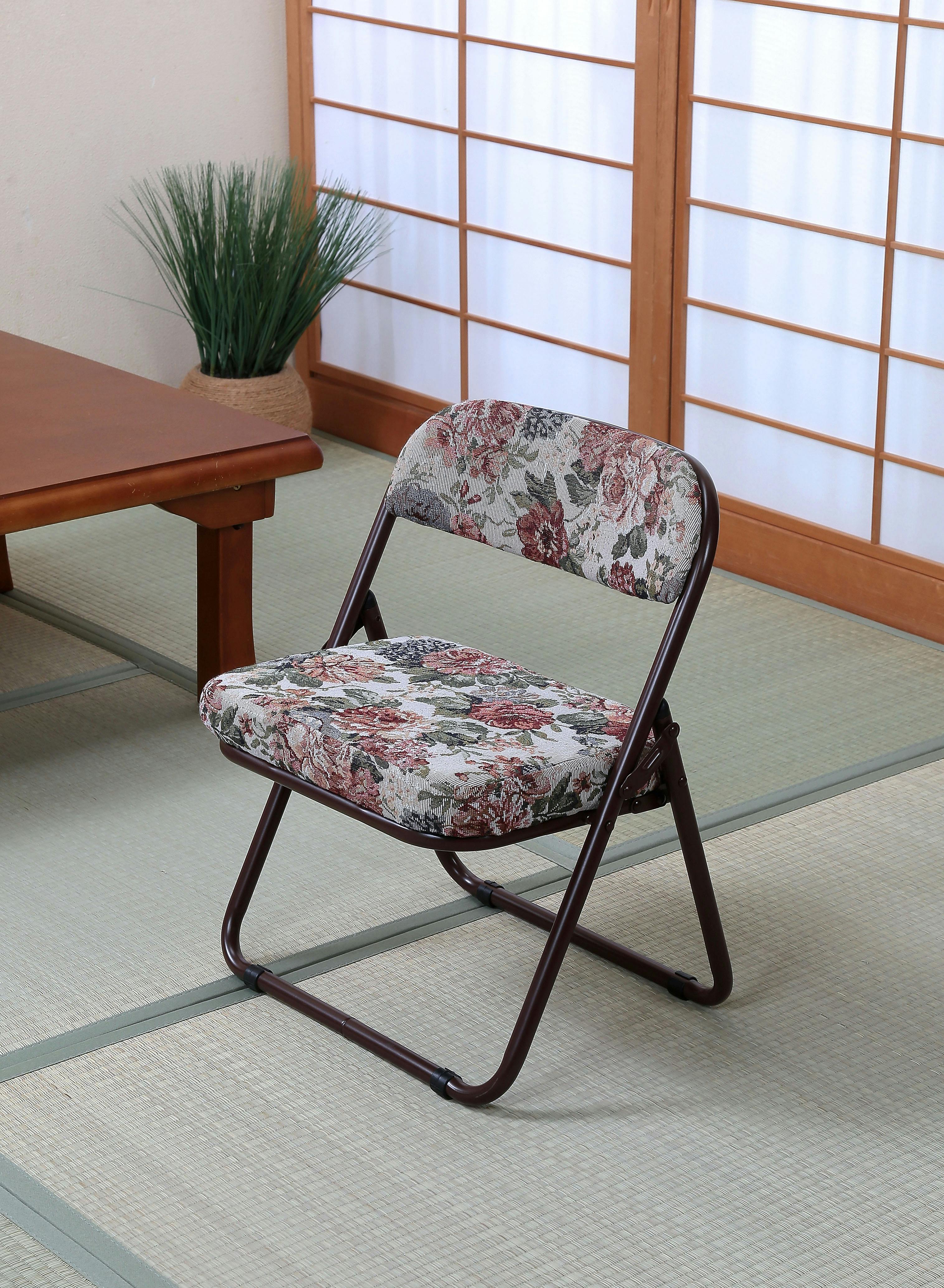 タック Vita 折りたためる座敷チェア 2脚 ゴブラン 和室や座敷で使える