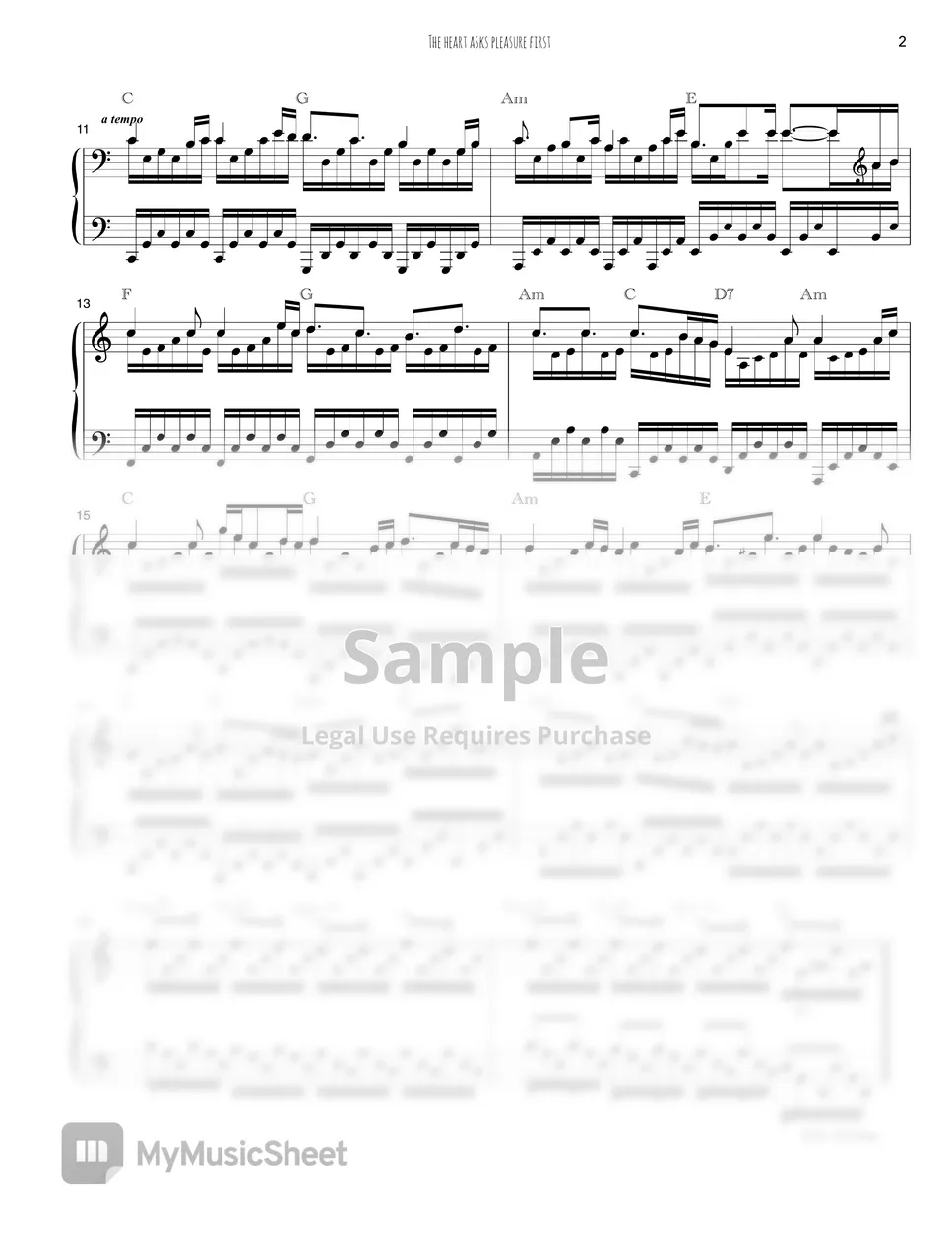 Michael Nyman - The heart asks pleasure first (DoReMi) ピアノ61