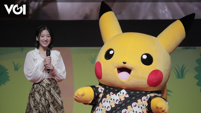 ピカチュウ バティックシャツがインドネシアのフライトに登場