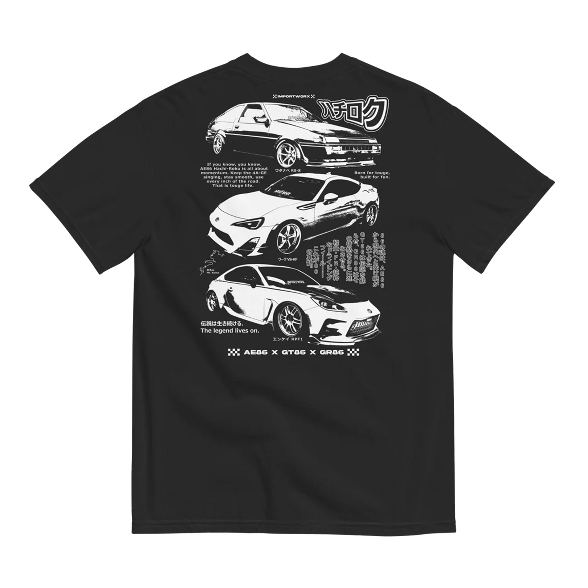 ImportWorx 86 Legend Tee Shirt - AE86, GT86, GR86 Tribute
