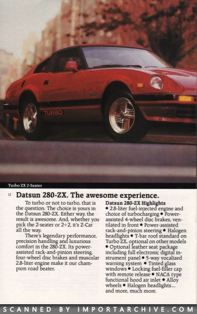 1983 Nissan Full Lineup Brochure (Early Version) - ImportArchive