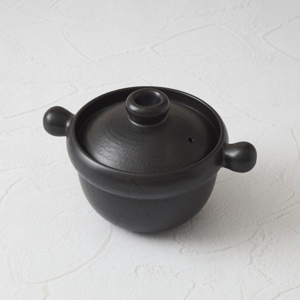 弥生陶園/丸ごはん土鍋 2.5合 -短時間でふっくら炊けるごはん土鍋