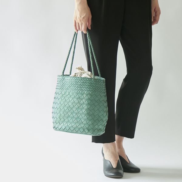 Arukan F/kasane ダブルメッシュセミショルダーバッグ -職人技が映える