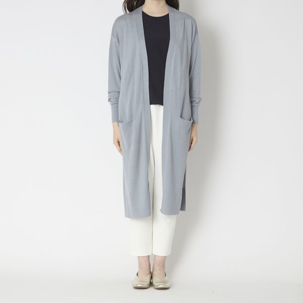 DRESS HERSELF/シルクロングカーディガン -オールシーズンOK！さらりと