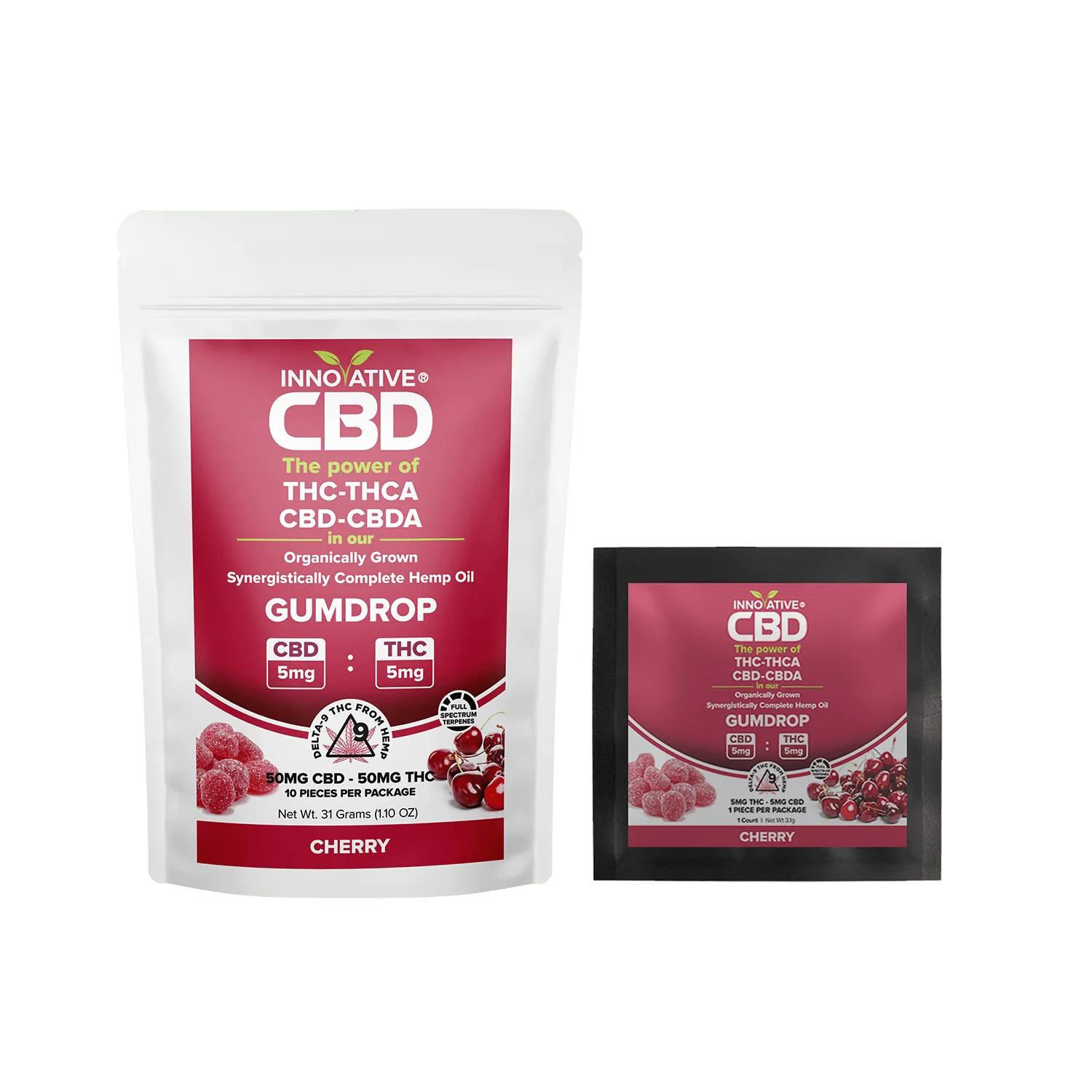 Buy Full Spectrum THC x CBD Cherry Gumdrops
