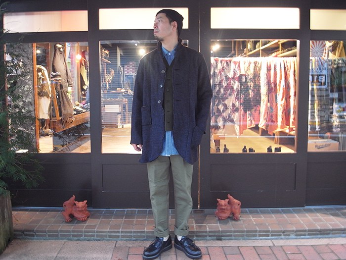 KAPITAL チロルウール ノマドジャケット | INDIGO BLUE