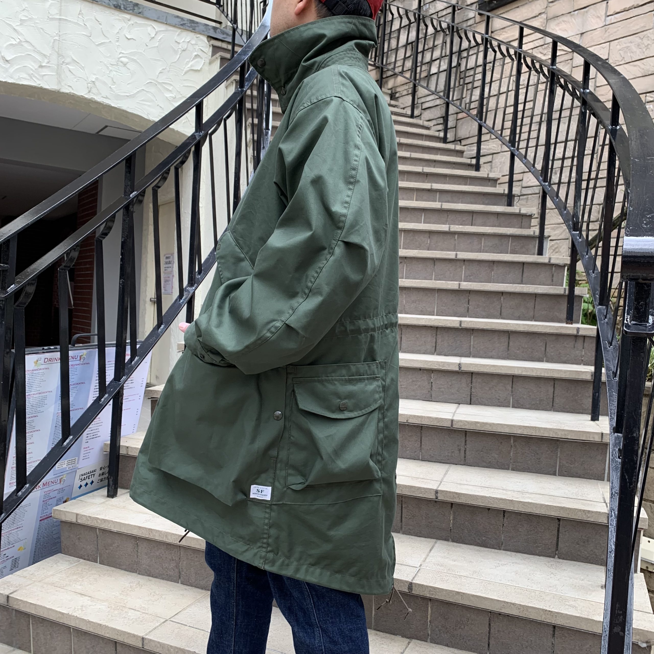 SASSAFRAS Digs Crew Coat(C/N Oxford) | INDIGO BLUE