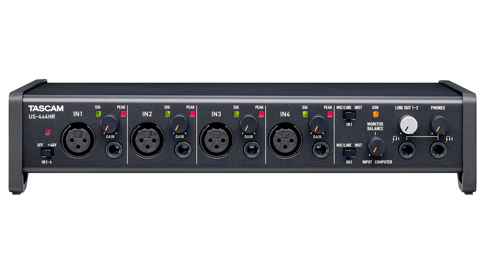 TASCAM US-1x2HR / US-2x2HR / US-4x4HR | 192kHz対応 USB Type-C採用